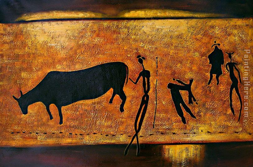Ancient hunting painting - 2010 Ancient hunting art painting